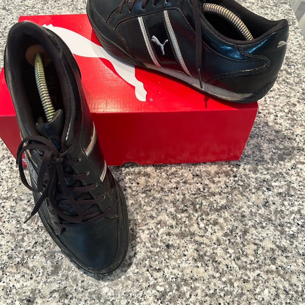 Puma Ladies Black/Silver Spikeless Golf Shoes- Size 9